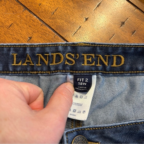 Lands’ End Fit 2 Denim Jeans, Size 18W, Mid-Rise, Straight Leg, Plus Size Womens - Picture 7 of 8